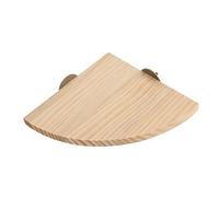 HOUDERCO Natural Wood Parrot Perch Stand Platform Triangular Bird Toy for Conures Cockatiels Budgies Durable Cage Accessory for Exercise Play
