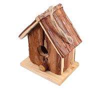 HOUDERCO Outdoor Wooden Birdhouse Camera Compatible Budgie Cage Hanging Bird Nesting Box Birdcage Bird Nest Ornament
