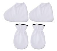 HOUDERCO Paraffin Wax Gloves and Booties 4pcs Polyester and Flannel Material, Activate the Tissues for Hand and Foot Care Suitable for Home Use and Professional