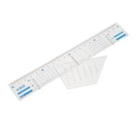 HOUDERCO Parallel Line Drawing Ruler for Students and Teachers, Lightweight Plastic Multi Function Drawing Tool with Accurate Handwriting for Creative Projects and Essay Notation Book