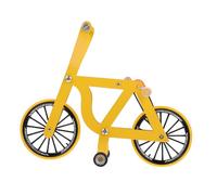 HOUDERCO Parrot Bicycle Bird Stand Parrot Perch Rough Mini Cockatiel Bird Cage Cockatiel Birdie Flapping Birdcage Macaw Bicycle For Macaw Wheel Cockatoo Aviary Rat Metal Yellow