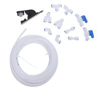 HOUDERCO Pe Ice Maker Water Line Kit Effortless Quick Connection 1 Roll 32.8ft with 13pcs Plumbing Fittings Set Flexible White Pipe Hose for Coffee Machine and Drinking Water Appliance