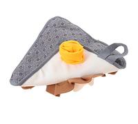 HOUDERCO Pet Sniffing Pad White Orange Interactive Slow Feeding Mat for Small Animals Like Hamsters Rabbits Intelligence Toy Nose Work Feeding Mat