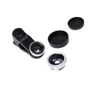 HOUDERCO Phone Camera Lens Kit Silver Wide Angle Macro Lens with Fisheye Clip for Smartphones Professional Glass Optics and Aluminum Construction Compatible with Iphone and Other Mobile