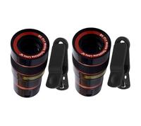 HOUDERCO Phone Lens Black Lightweight Beautiful Appearance Abs Material 2pcs with Clips Macro Camera Lens Image Good Fixing Effect for Forestry Management and Geological Exploration