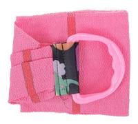 HOUDERCO Pink Polyester Bathing Scrubber with Exfoliating and Foldable Design for Gentle Body Exfoliation and Back Washing in Shower or Bath