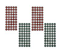 HOUDERCO Polarity Safety Stickers Battery Warning Labels Self Adhesive Waterproof Battery Plus Minus Symbols for Equipment and Power Supplies 4 Sheets