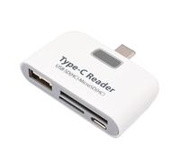 HOUDERCO Portable USB Type-c Hub Card Reader for Laptop, Lightweight Plastic Material, Compatible with Type-c Port, for Work and Travel Use