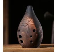 HOUDERCO Professional 10-Holes Ceramic Xun Instrument Chinese Ocarina Ancient Music Flute for Beginners and Performers in G Key Suitable for Adults and Students Random Style