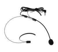 HOUDERCO Professional Black Headset Microphone for Singing with Flexible Boom, Small Head-Mounted Mic for Stage Performance and Tour Guides