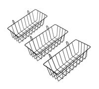HOUDERCO Rabbit Hay Feeder 3pcs Set for Cage Black Hollow Iron Basket Convenient Bunny Feeder for Small Animals and Rabbits Sturdy Hay Holder and Rack
