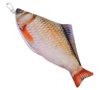 HOUDERCO Realistic Fish Shaped Pencil Case and Makeup Pouch with Zipper for Teens and Students, Small Stationery Organizer Travel Bag, Novelty Drawing Pen Holder for School and Office Supplies