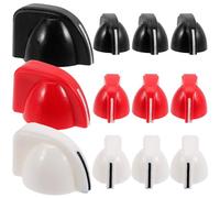 HOUDERCO Replacement Potentiometer Control Knobs for Electric Bass and Sound Equipment 12pcs Assorted Colour with Matte Handle, Suitable for Volume and Tone Adjustment