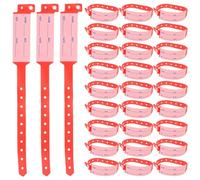 HOUDERCO Reusable for Nursing and Healthcare Use Comfortable for Sensitive Skin 100pcs Id Wristbands Adjustable Fit PVC Identity Bracelets for Hospital Patient Identification