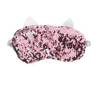 HOUDERCO Reversible Glitter Eye Mask and Women, Cute Unicorn Sequin Eyeshade with Adjustable Strap, Soft Cloth and Plastic Material, Comfortable Sleep Mask for Travel and Relaxation