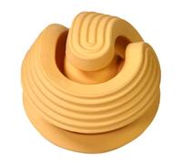 HOUDERCO Rubber Dog Sniff Training Toy for Dogs Featuring Snack Leakage Design, Sturdy Orange Pet Feeding Ball to Reduce Destructive Behaviour and Encourage Active Play