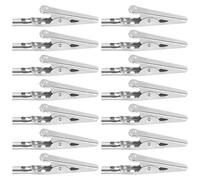 HOUDERCO Rust-Resistant Stainless Steel Metal Alligator Clip 24Pcs 51Mm Crocodile Clamps with Spring for Electrical Connections and Crafting