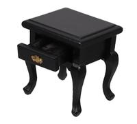 HOUDERCO Scale Elegant Vintage Furniture with Drawer for Bedroom Living Room Accessories Tiny Table High Realism