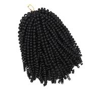 HOUDERCO Short Black Dreadlocks Wig for Women Synthetic False Hair with Low-temperature Flame-retardant Yarn Comfortable and Natural Looking Decorative Hairpiece for Fashionable Daily Wear