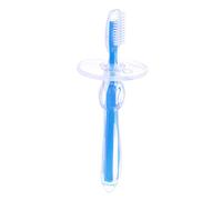 HOUDERCO Silicone Baby Toothbrush Oral Massager Blue Infant Training Tool for Newborns Soft Food-Grade Material Comfortable to Hold Design for Effective Oral Hygiene