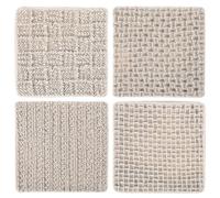 HOUDERCO Silicone Fondant Molds Non-Fading and Heat-Insulating Property Weave Knitting Texture 4pcs for Baking Chocolate and Soap in Kitchen Projects