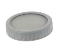 HOUDERCO Silicone Mason Jar Lid for Wide Mouth Jars Airtight Food Storage Seal Gray Silicone with Rubber Ring Kitchen Bottle Protectors for Freshness Preservation