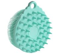 HOUDERCO Silicone Shower Brush Dual-Sided Body Bathing Tool Soft Sensory Massage Scrubber for Newborn Bathing Green