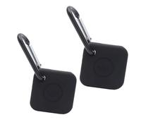 HOUDERCO Smart Key Protective Silicone Case for Tile Mate Pro 2Pcs Black Cover Scratch Resistant Skin for Everyday Tracking