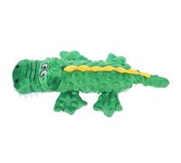 HOUDERCO Squeaky Plush Dog for Puppies Cartoon Crocodile Shape Durable Chew for Teething for Stress Relief and Training Engaging Interactive