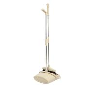 HOUDERCO Stainless Steel Broom Suitable for Long Handle Dustpan Kit with and Standup Broom for Cleaning , Sturdy Dustpan Use Home and Lobby Household and Warehouse