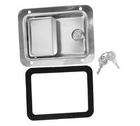 HOUDERCO Stainless Steel Rv Panel for Trailer and Camper Door Heavy in Toolbox with Easy Press Operation Security for Engineering Vehicles and Motorhome Storage
