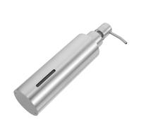 HOUDERCO Stainless Steel Soap Dispenser Pump Bottle for Liquid Soap, 200ml 2.7oz, Silver, Refillable, Open-view Design, Kitchen Countertop and Commercial Use