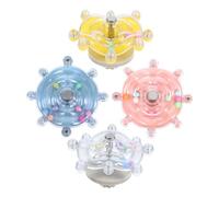 HOUDERCO Star Shaped Parrot Chew 4Pcs Spinning Cage with Bell Sounds for Small Birds Like Budgies and Cockatiels for Mental Enrichment and Calming