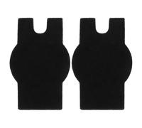 HOUDERCO Sturdy Black Cushion Supports Wear-resistant Cowhide Anti- Pads 2 Pcs Lightweight Non- Mats Designed for Playing Musical Instruments for Erhu and Pipa