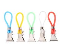 HOUDERCO Towel Clips Lightweight 20pcs Assorted Colour Metal and Bath Towel Hangers with Rope Design Beach Clips for Camping and Kitchen Use