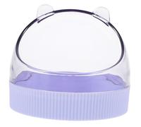 HOUDERCO Transparent Acrylic Hamster Feeding Bowl Cute Chinchilla Guinea Pig Dish Easy to Clean Material for Cages Durable Pet Accessory