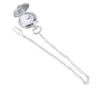 HOUDERCO Vintage Locomotive Pocket Watch Alloy Silver Cover Decoration Gift | Easy Time Viewing, Creative Victorian Styling, Old Fashioned Accessory for Clothing Decoration, Friends and Family Present