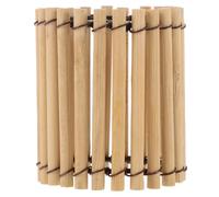 HOUDERCO Vintage Practical Shade Khaki Lamp Intricate in Weaving Bamboo Colour Pendant Lamp Shade for Lighting and Decoration Or Fixture Living Rooms Tea