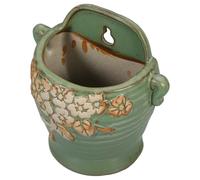 HOUDERCO Vintage Versatile Ceramic Plants for Wall Planter Hanging Small or Spherical Green Retro Flower Pot with Decorative Accent Planting Cacti Shop or Bedrooms