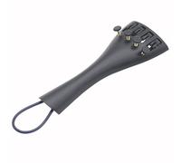 HOUDERCO Violin Finetuner Tailpiece Instrument Part Replacement Tailpiece Part with 4 Fine Tuners Aluminum Alloy and Plastic Black Repair Accessories for Violin Maintenance