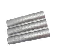 HOUDERCO Wave Bread Stick Baking Tray 3-Slot Medium Silver French Baguette Mould Kitchen Baking Tool for Home and Professional Use