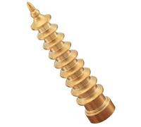 HOUDERCO Wenchang Pagoda Tower Statue Feng Shui Ornament Simple and Generous Design Brass with Wear Resistant Finish, Golden Desktop Adornment for Bedroom Decor