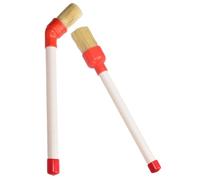 HOUDERCO Wheel Brush Car 2pcs with Plastic Handle, Soft Wheel Cleaning Brush for On-the-Go Tire Maintenance
