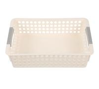 HOUDERCO White Pp Storage Basket for Organizer with Sturdy and Tear Resistant Material, Chic and Beautiful Look, for Closet and Bedroom Storage Solutions