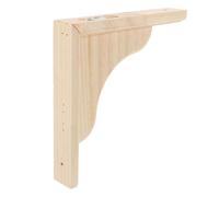 HOUDERCO Wood Triangle Bracket 15X15Cm Unfinished Wood Corbels Shelf Supports Wall Mount Corner Brace for Kitchen Cabinets Bookshelves