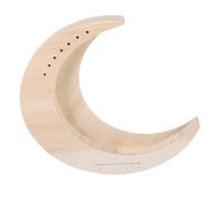 HOUDERCO Wooden 7-string Lyre Harp for Beginners Crescent Moon Shaped Portable Wooden Harp Instrument with Metal Strings Diy Set Suitable for Adults and Music Practice