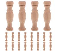 HOUDERCO Wooden Balusters Versatile Use and Free Combination for Staircase 20pcs Interior Wood Roman Pillar Design for Bridge Ornaments and Railing Posts