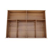 HOUDERCO Wooden Cash Storage Box Suitable for Mall and Supermarket Use with Multi-Grid Design Synthetic Material Change Organizer Simple and Refreshing Style for Desktop Organization