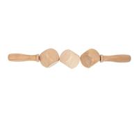 HOUDERCO Wooden Gua Sha Massage Stick for Full Body Muscle Relaxation Manual Wooden Massage Rod with 3-Dice Design for Meridian Acupoint Therapy