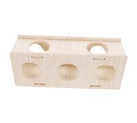 HOUDERCO Wooden Hamster Tunnel Hideout for Guinea Pigs Small Pets Safe Smooth Surface Wear-resistant Exploration with Multiple Compact Pet Tube for Home Cage